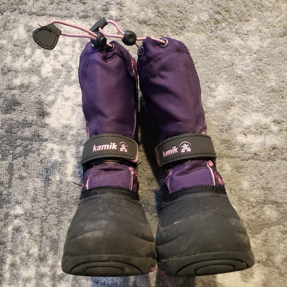 Kamik Girls Purple Snow Boots Size 12 - Picture 5 of 8